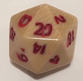 10mm d20 Mammoth Ivory Dwarven Stones®